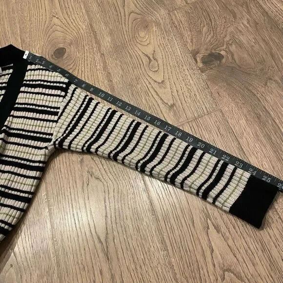 The Odells Felicity Overcoat Striped Duster Cardigan Sweater Size XS - Picture 9 of 9